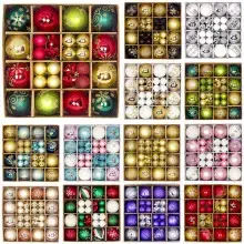 Christmas Ball Decor Set 101pcs White 3-6cm — feature 11