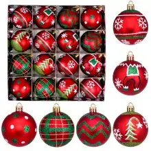 Christmas Ball Decor Set 101pcs White 3-6cm — feature 6