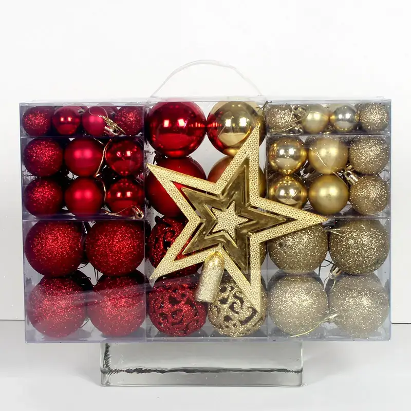 Christmas Ball Decor Set 101pcs White 3-6cm