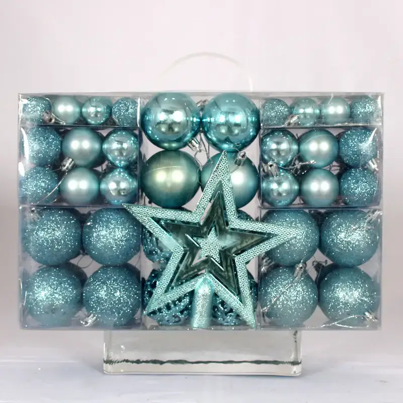 Christmas Ball Decor Set 101pcs White 3-6cm