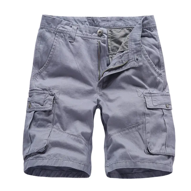 Men's Loose Pocket Shorts Beige Summer Casual - Image 2