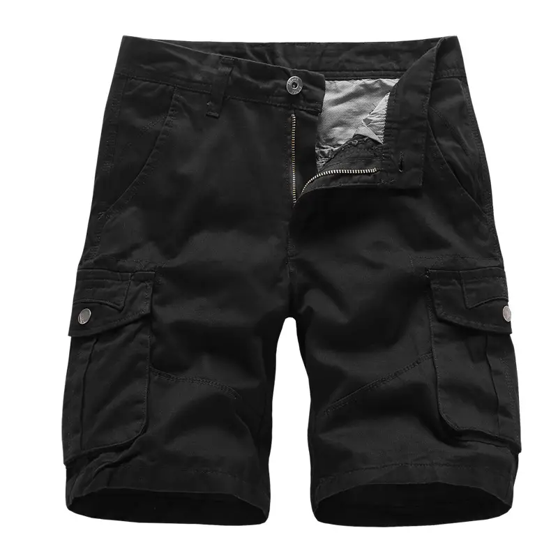 Men's Loose Pocket Shorts Beige Summer Casual - Image 3