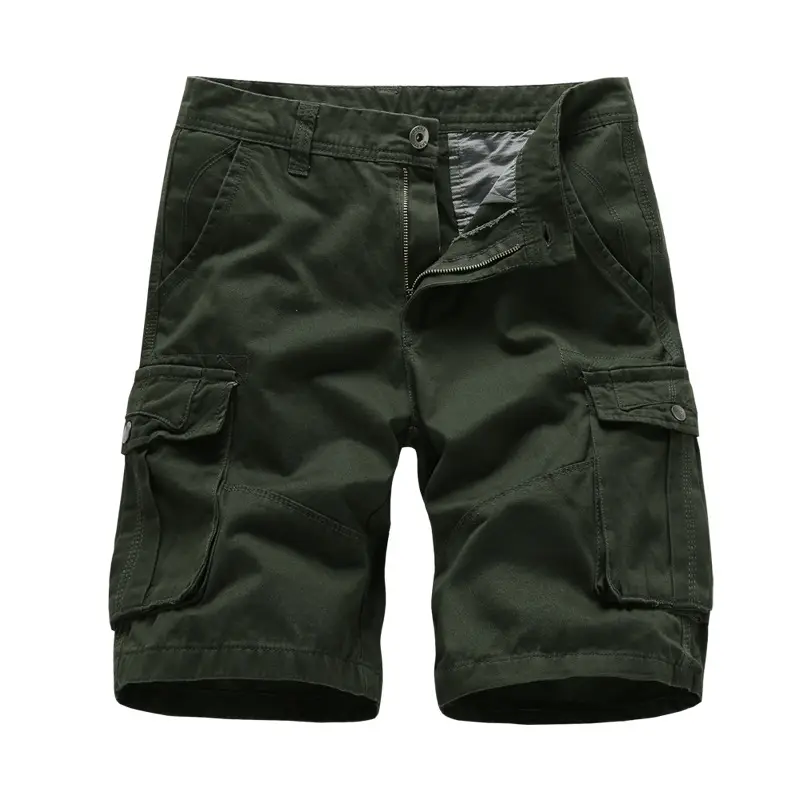 Men's Loose Pocket Shorts Beige Summer Casual - Image 4