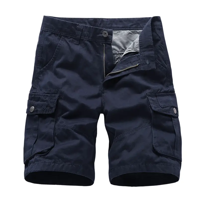 Men's Loose Pocket Shorts Beige Summer Casual - Image 5