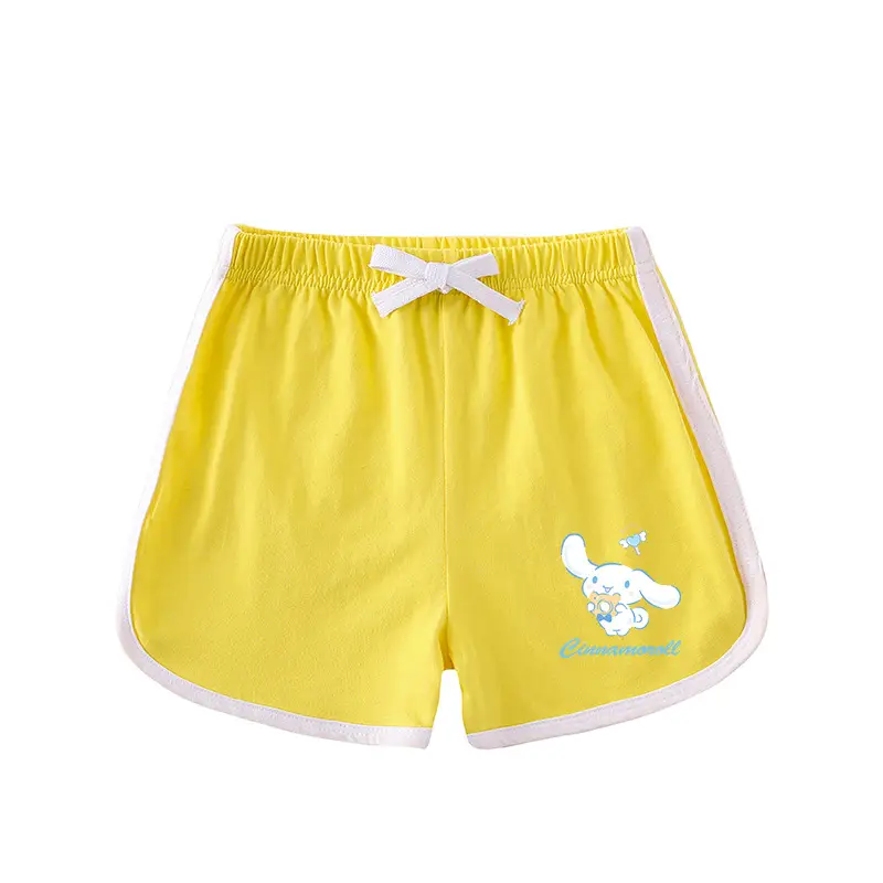 2023 Kids Summer T-Shirt Shorts Set Yellow White