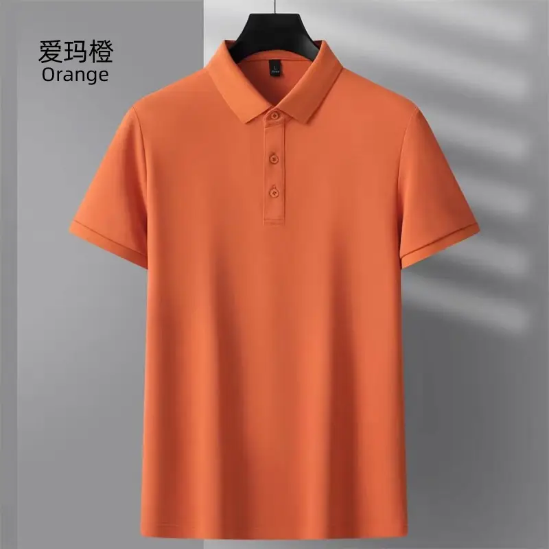 Men Light Blue Polo T-Shirt Short Sleeve Loose Summer — feature 19