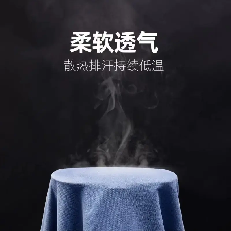 Men Light Blue Polo T-Shirt Short Sleeve Loose Summer — feature 3