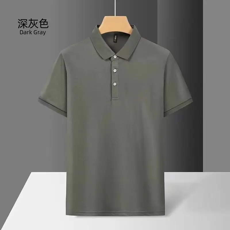 Men Light Blue Polo T-Shirt Short Sleeve Loose Summer — feature 8