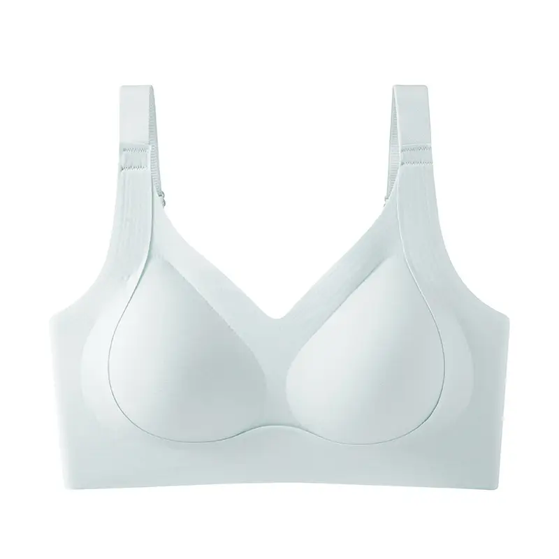 Seamless Bra with Fixed Cups, No Underwire, Beautiful Back Support, Push-Up, Side Support, Tank Top Style Women's Bra, No Underwire, Comfortable