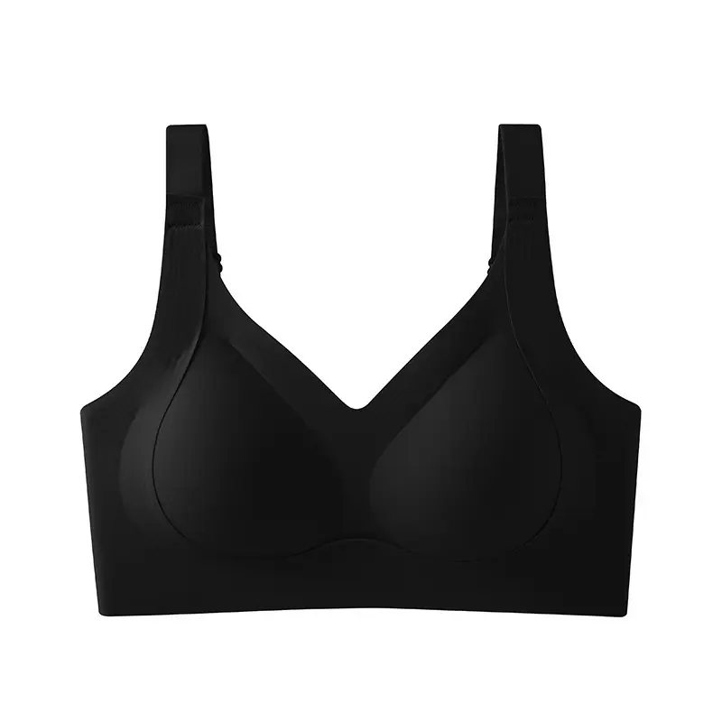 Seamless Bra with Fixed Cups, No Underwire, Beautiful Back Support, Push-Up, Side Support, Tank Top Style Women's Bra, No Underwire, Comfortable