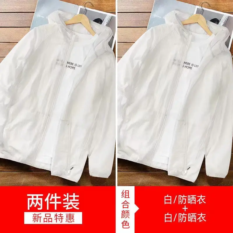 Men's 2-Piece Sunscreen Coat Gray Anti-UV - Image 5