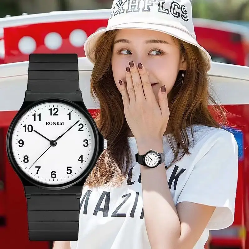 White Korean Style Waterproof Couple Watch for Girls