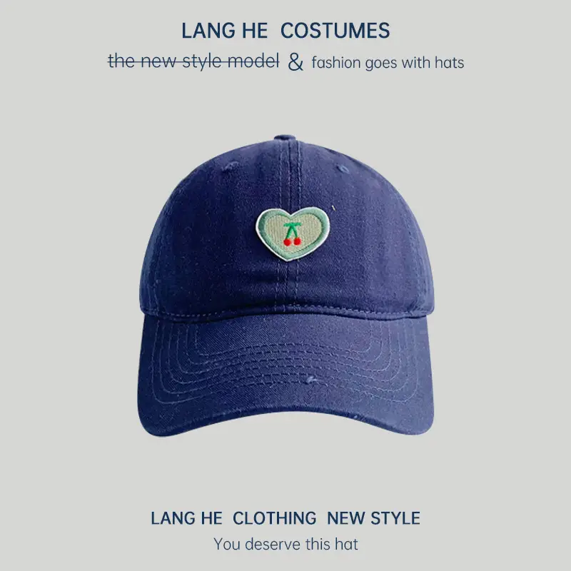 Love Heart Baseball Cap Women's Casual Washable - Image 3