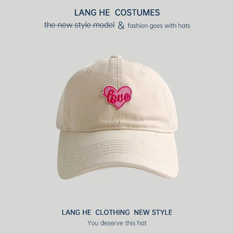 Love Heart Baseball Cap Women's Casual Washable - Image 4