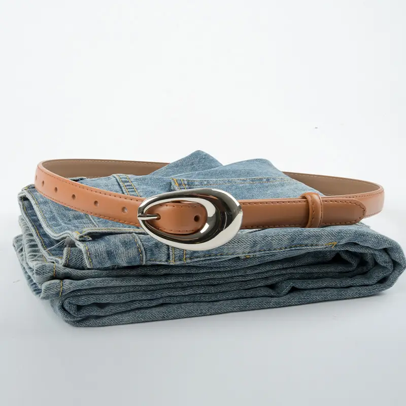 Women's Genuine Leather Belt Black Textured South Korea Dress Suit Jeans - Image 11