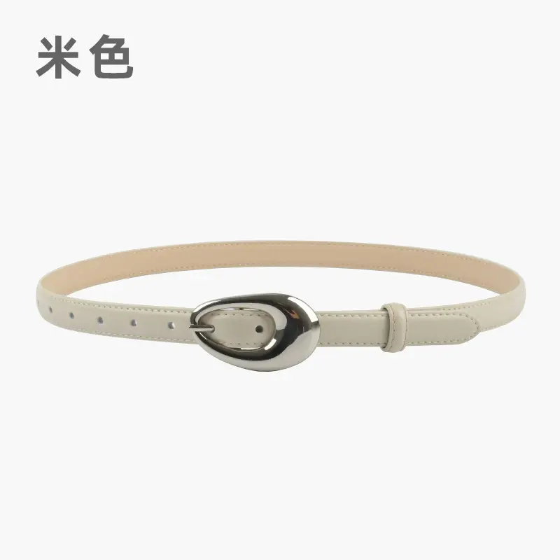 Women's Genuine Leather Belt Black Textured South Korea Dress Suit Jeans - Image 7