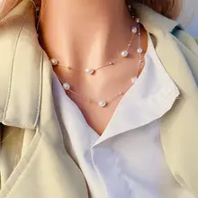 Broken Silver Pearl Necklace for Women — feature 13