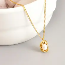 Broken Silver Pearl Necklace for Women — feature 14