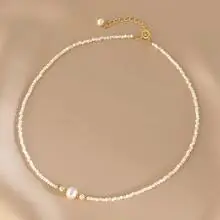 Broken Silver Pearl Necklace for Women — feature 16