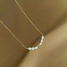 Broken Silver Pearl Necklace for Women — feature 3