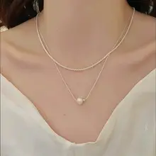 Broken Silver Pearl Necklace for Women — feature 6