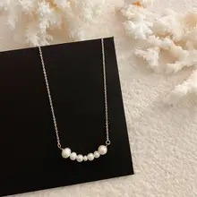 Broken Silver Pearl Necklace for Women — feature 8