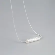Broken Silver Pearl Necklace for Women — feature 9