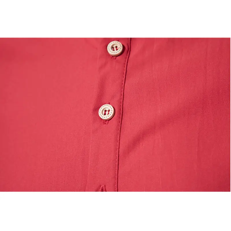 Men's Black Stand Collar Short Sleeve Shirt — feature 20