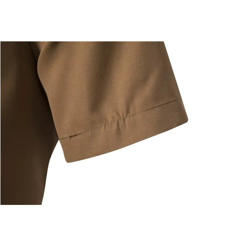 Men's Black Stand Collar Short Sleeve Shirt — feature 27