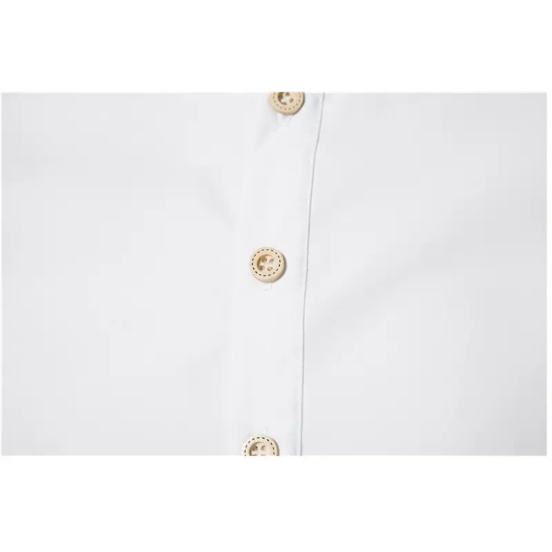 Men's Black Stand Collar Short Sleeve Shirt — feature 6