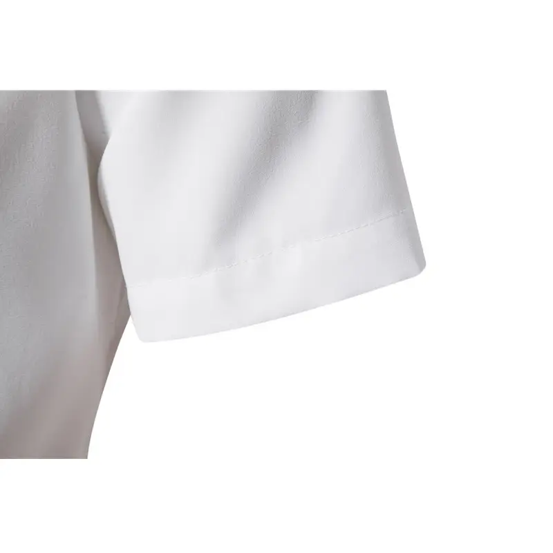 Men's Black Stand Collar Short Sleeve Shirt — feature 7