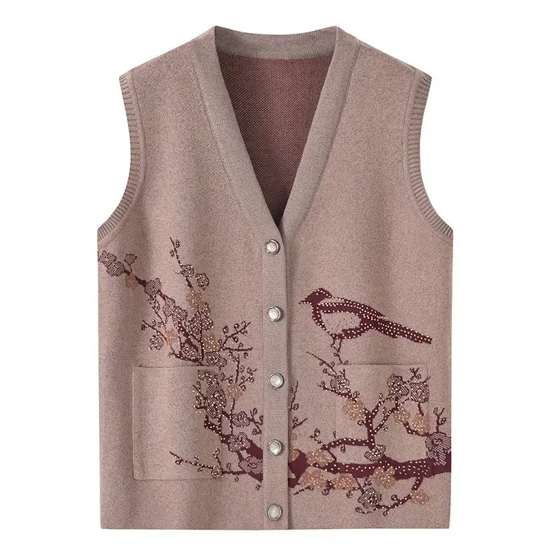 Green Embroidered Sleeveless Vest for Women - Image 6