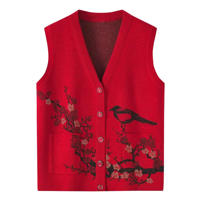 Green Embroidered Sleeveless Vest for Women - Image 7