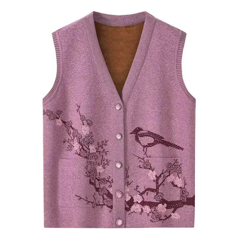 Green Embroidered Sleeveless Vest for Women - Image 8