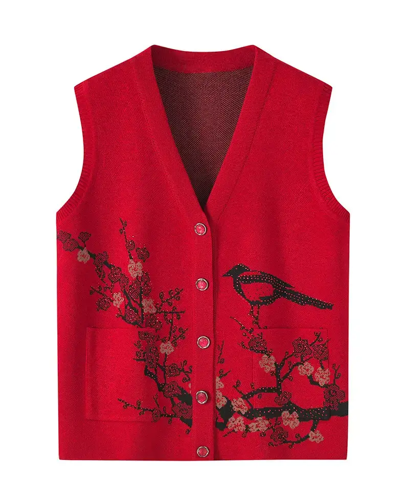 Green Embroidered Sleeveless Vest for Women — feature 19