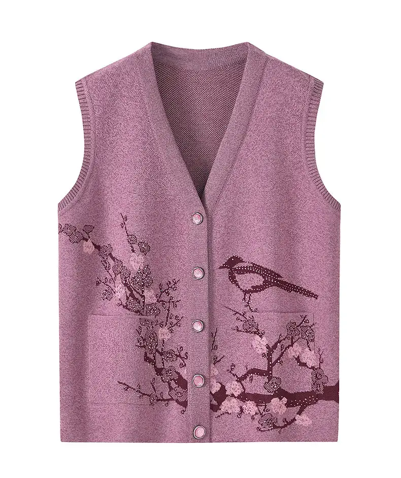 Green Embroidered Sleeveless Vest for Women — feature 20