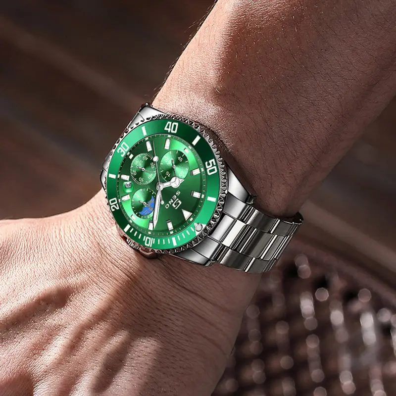 Men's Green Luminous Waterproof Cross-Border Watch - Image 5