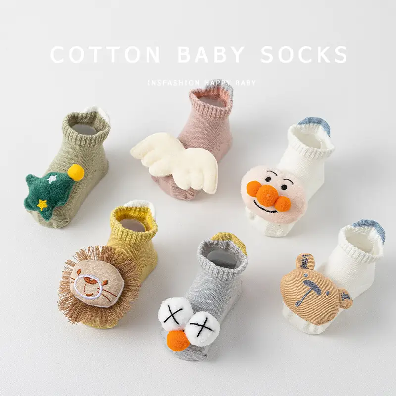 Newborn Cartoon Star Socks Green Yellow 0-3Y
