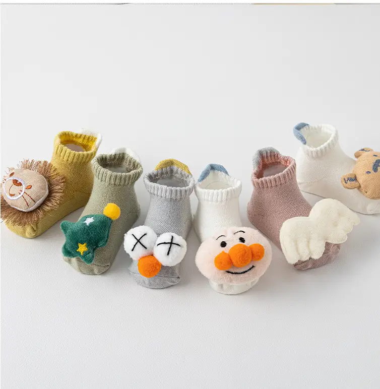 Newborn Cartoon Star Socks Green Yellow 0-3Y — feature 13