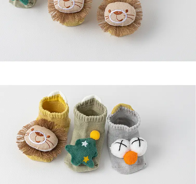 Newborn Cartoon Star Socks Green Yellow 0-3Y — feature 16