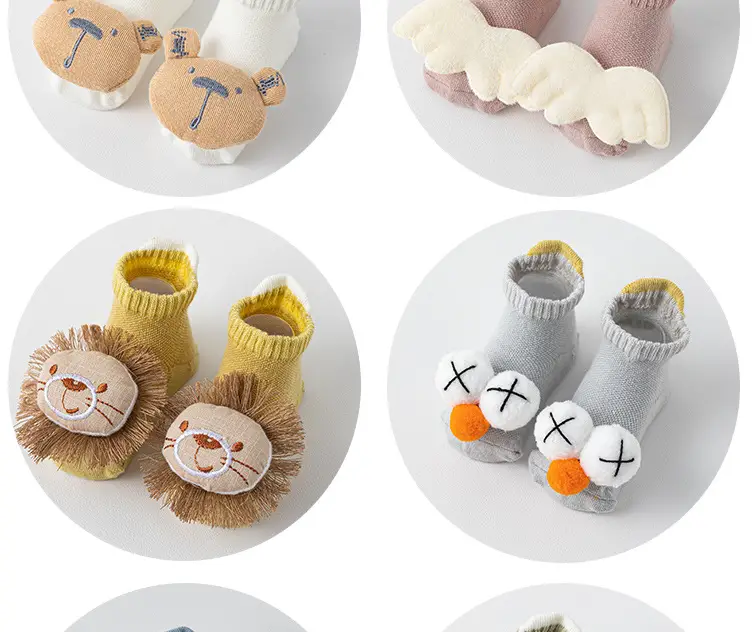 Newborn Cartoon Star Socks Green Yellow 0-3Y — feature 18