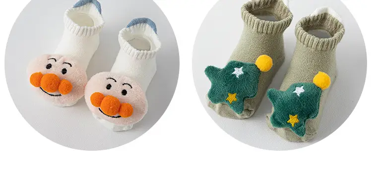 Newborn Cartoon Star Socks Green Yellow 0-3Y — feature 19