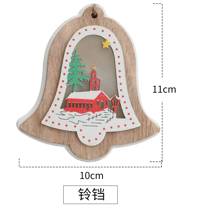 Luminous Wooden Christmas Tree Pendant Decor — feature 5