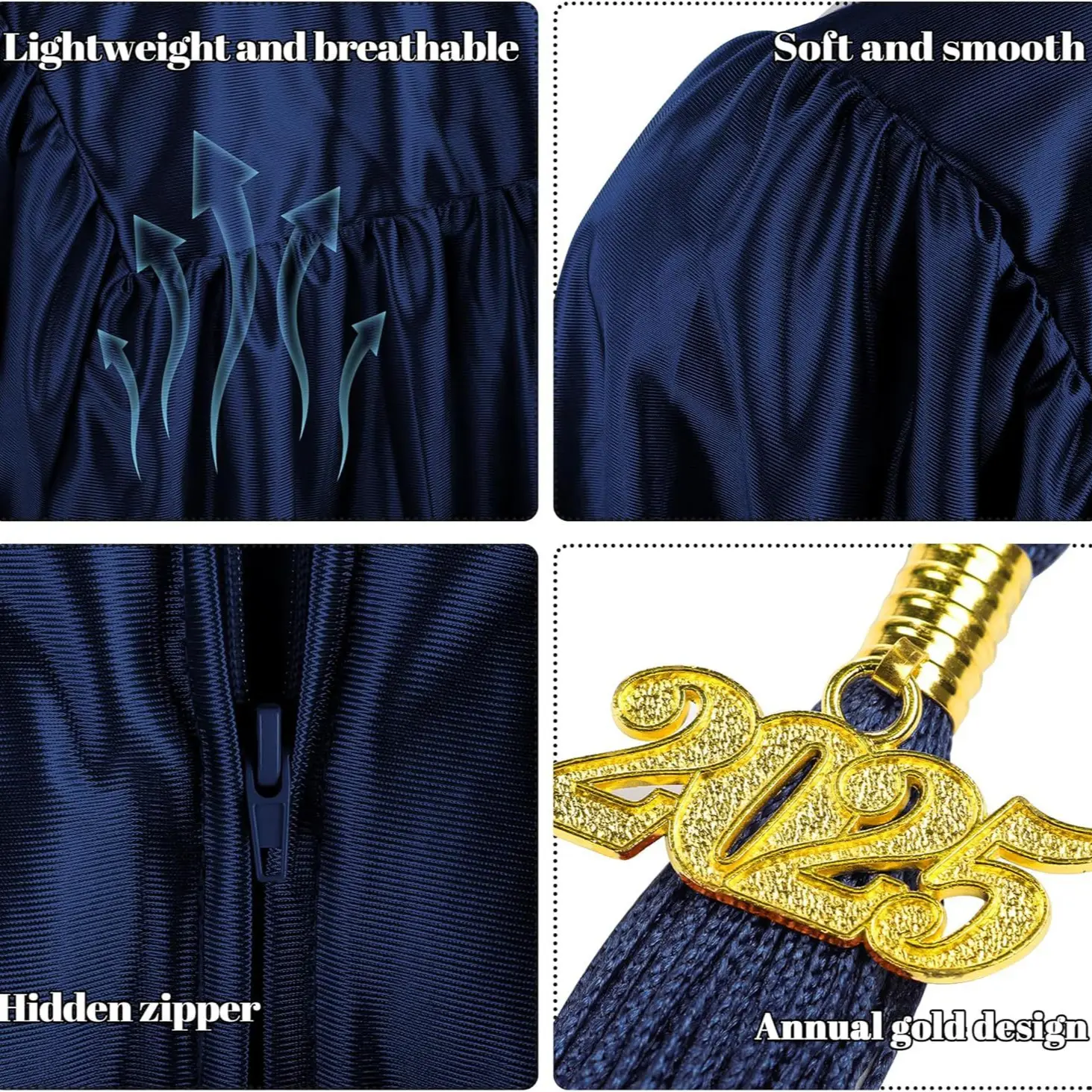 Blue Velvet Graduation Suit for Kids Bachelor's Wear - Image 15