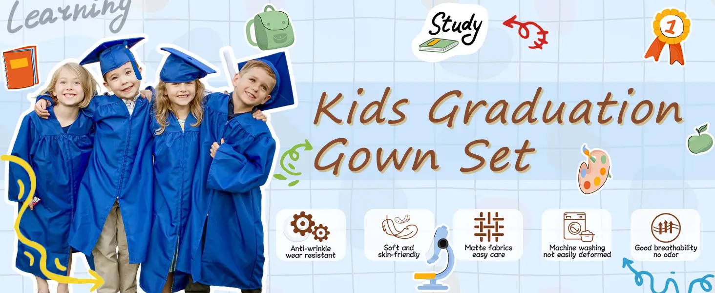 Blue Velvet Graduation Suit for Kids Bachelor's Wear — feature 14