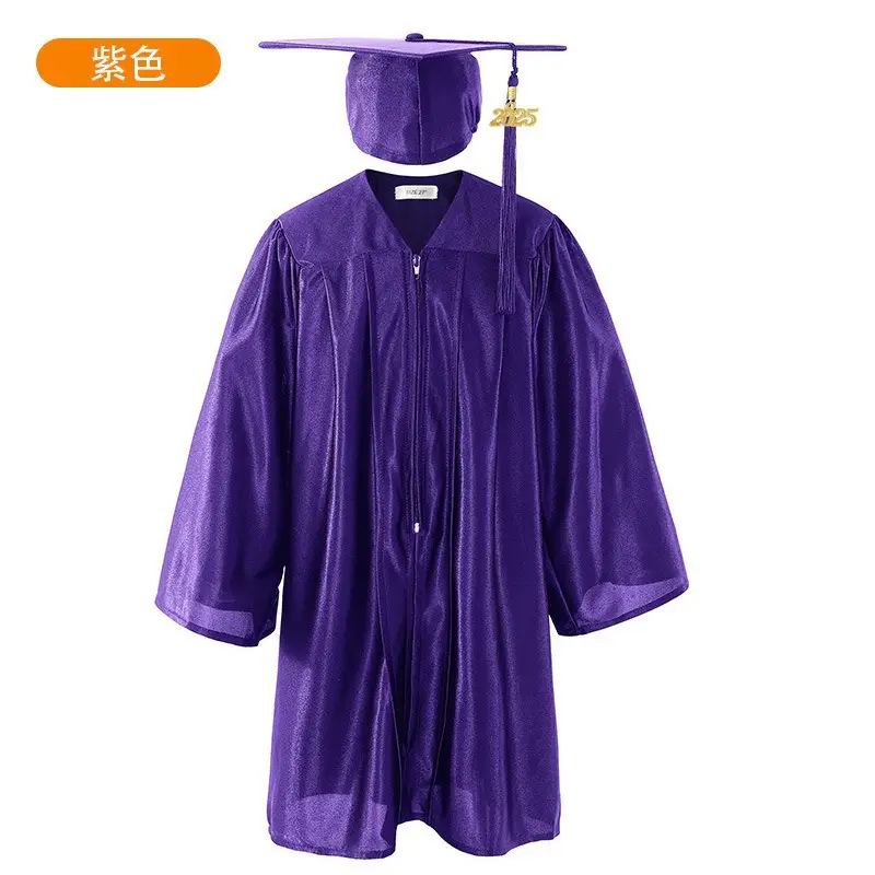 Blue Velvet Graduation Suit for Kids Bachelor's Wear - Image 12