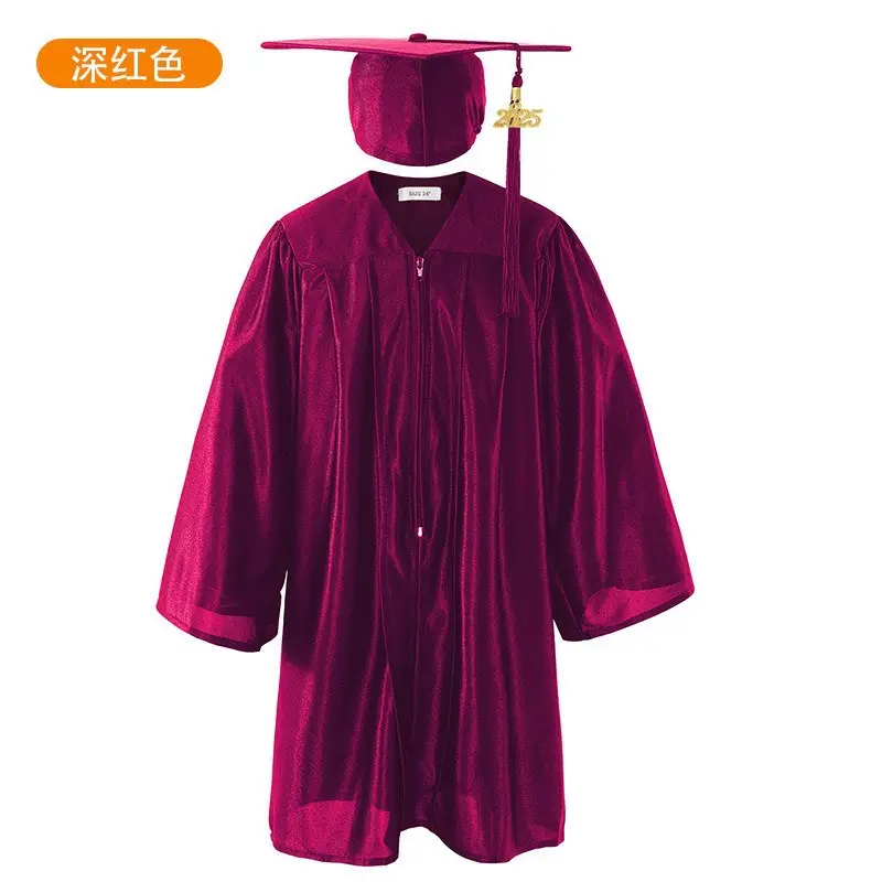 Blue Velvet Graduation Suit for Kids Bachelor's Wear - Image 5