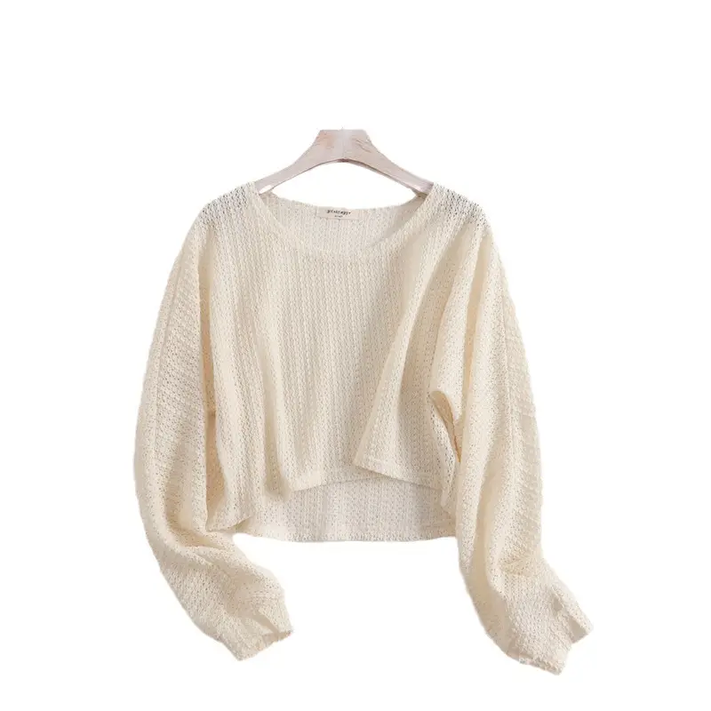 Women New Crochet Hollow Sweater Sunscreen Top