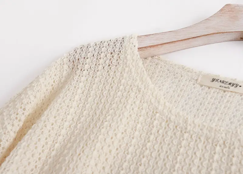 Women New Crochet Hollow Sweater Sunscreen Top — feature 11