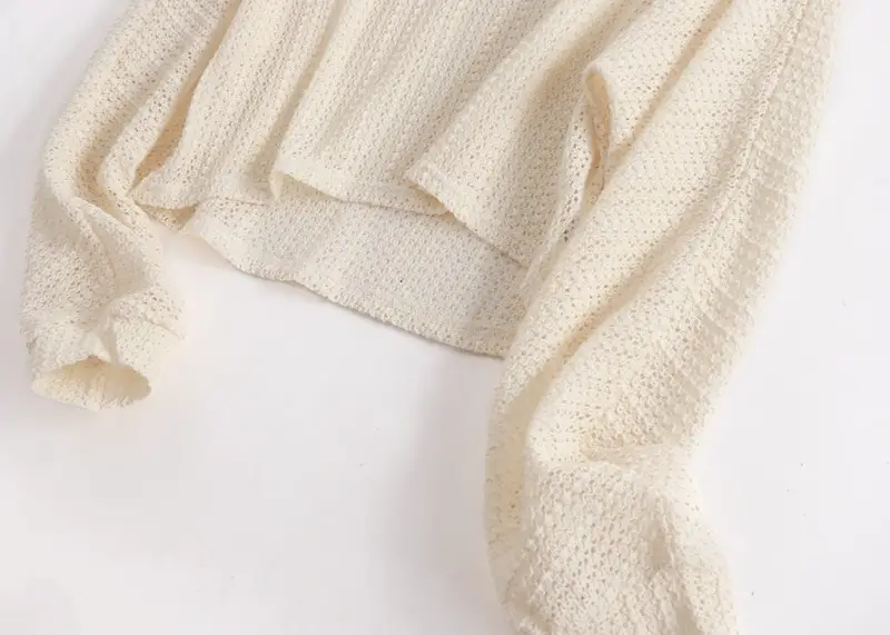 Women New Crochet Hollow Sweater Sunscreen Top — feature 9